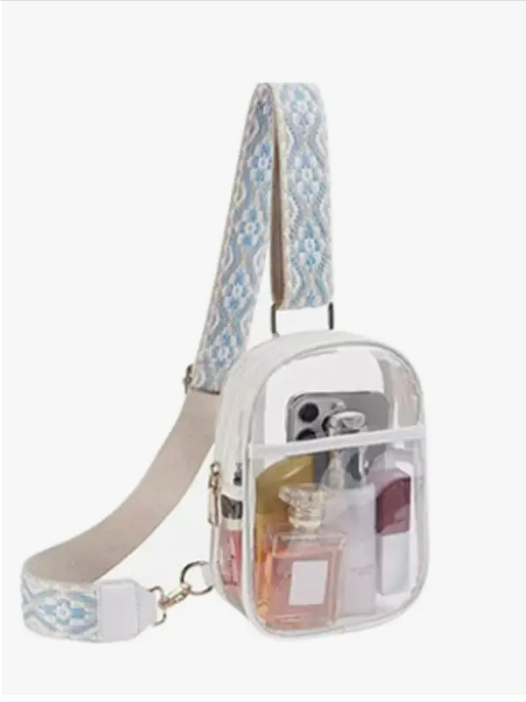 Waterproof Clear Fanny Pack/Crossbody Bag Unisex Belt Bag (Beige)