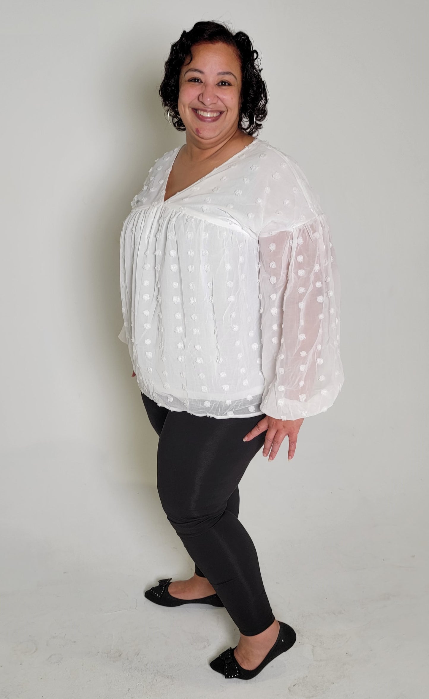 Swiss Dot Blouse - Extended sizing only